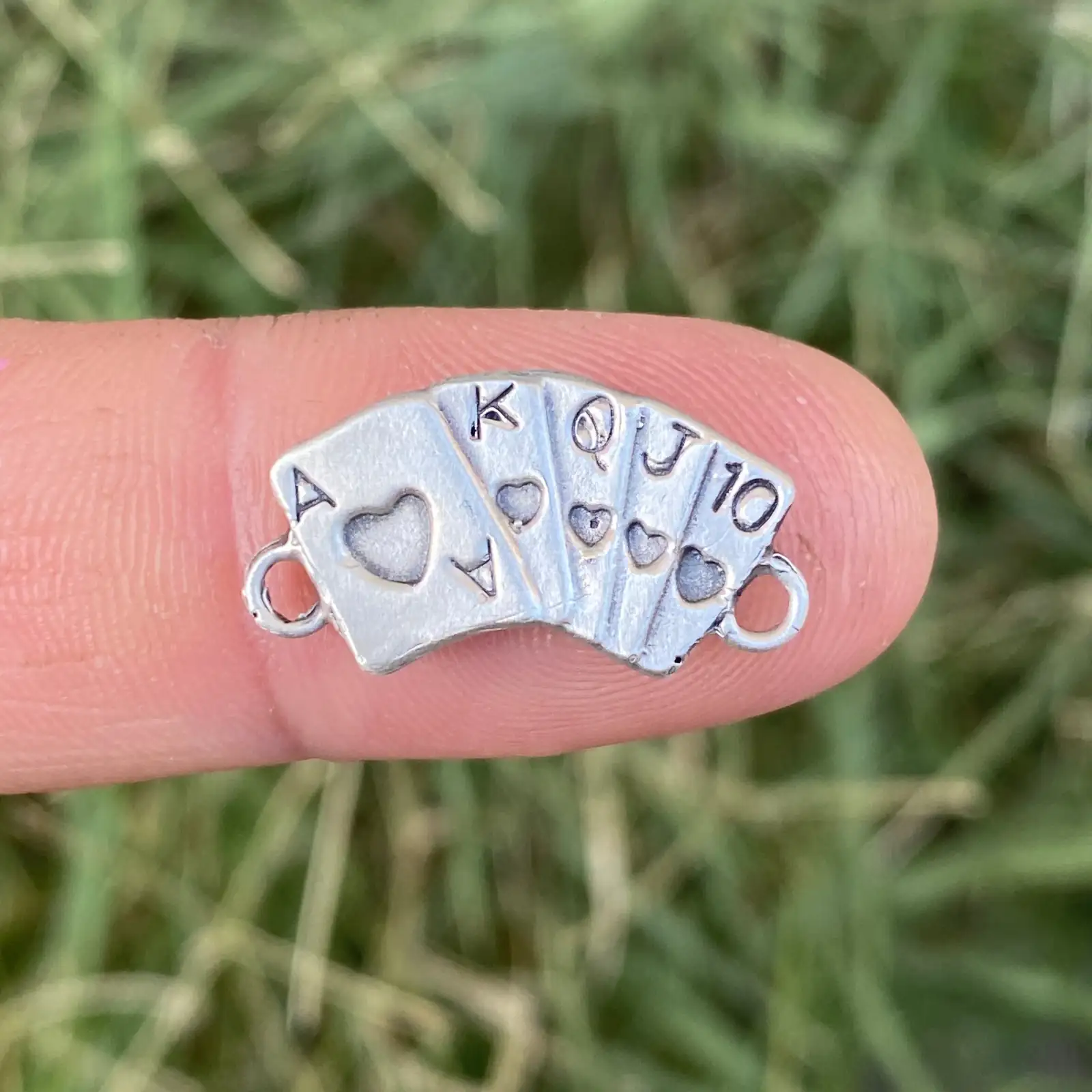 Cards Connector. Sterling Silver