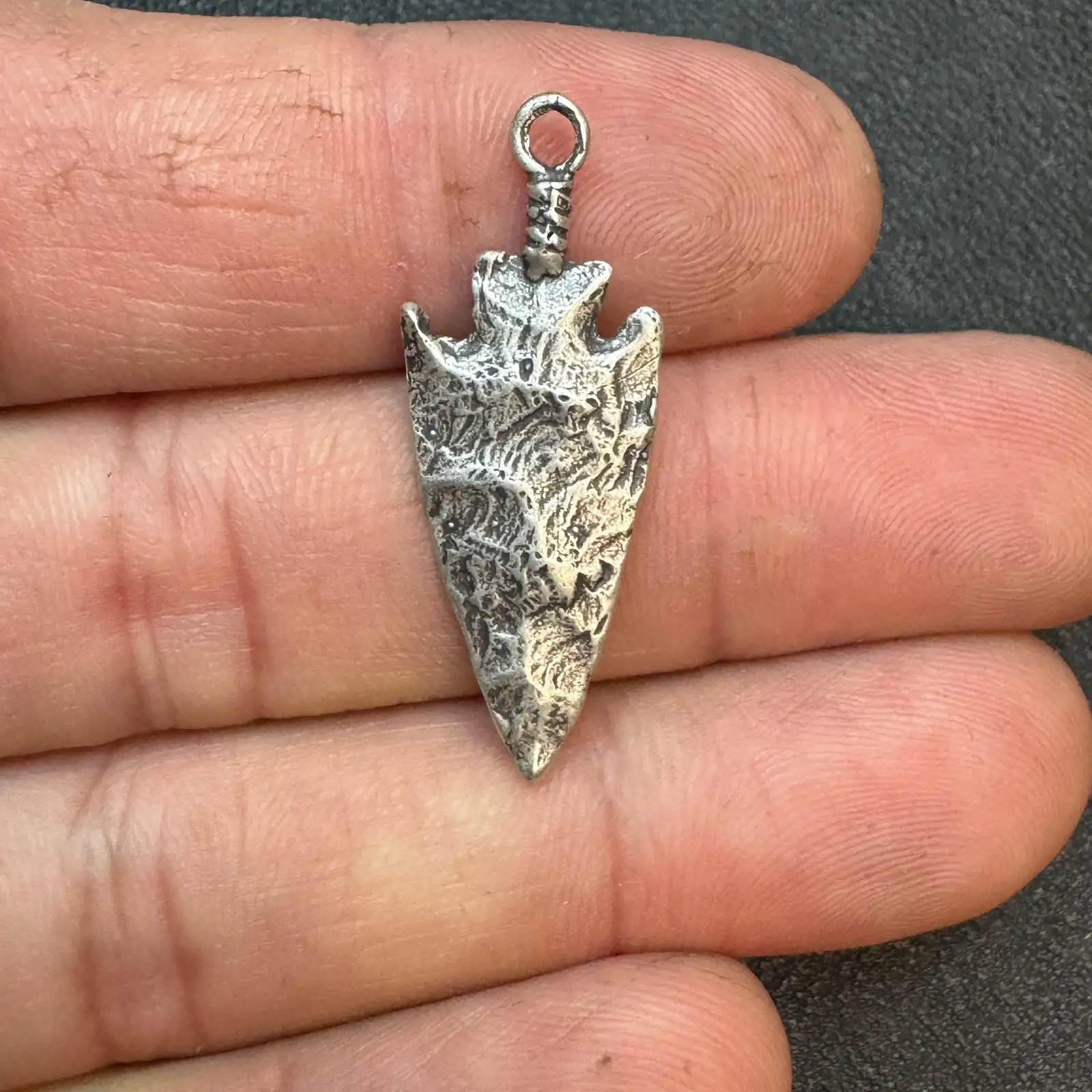 Arrowhead Charm. Sterling Silver