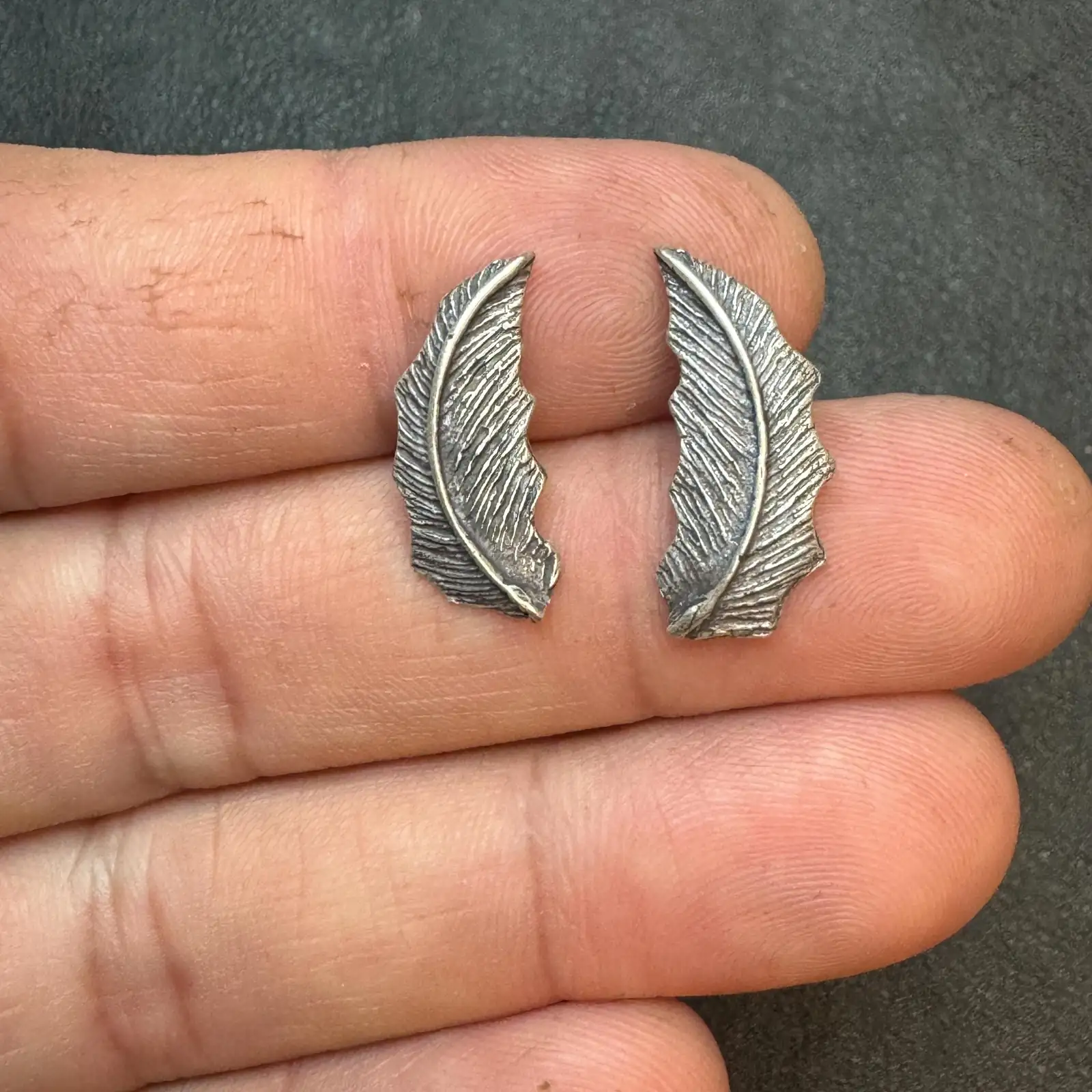 Leaves Casting 003 (pair). Solderable Adornment