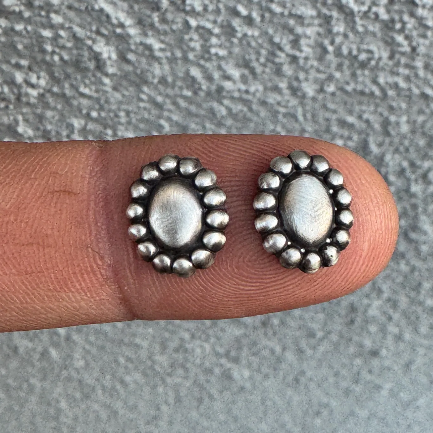 Little Concho Casting 002 (pair). Solderable Adornment