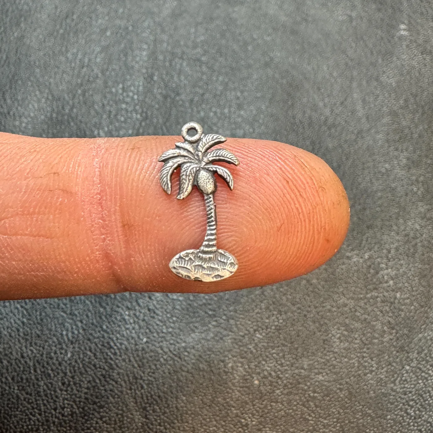 Palm Tree Charm Casting. Sterling Silver