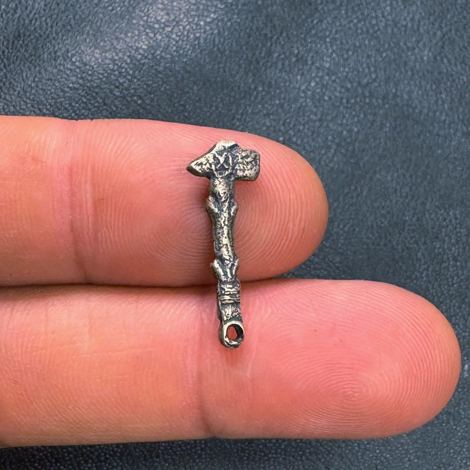 Native Axe Charm. Sterling Silver