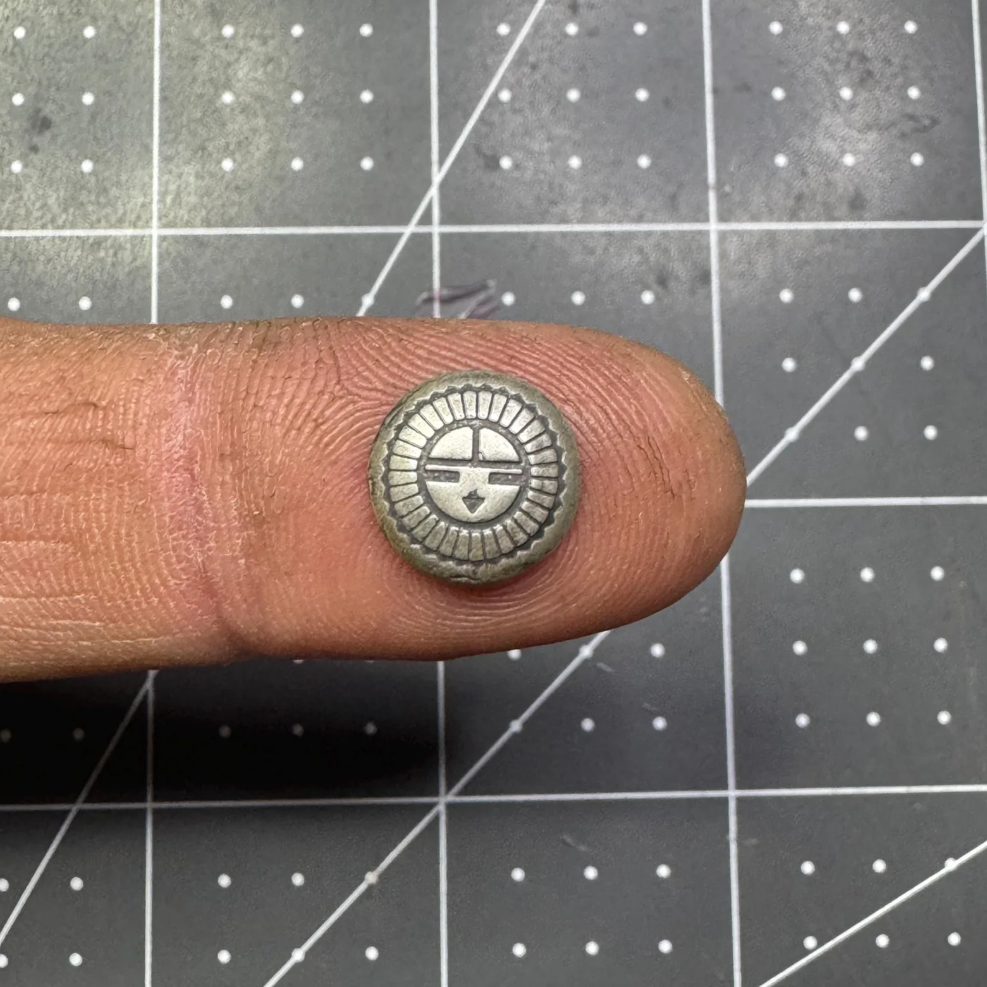 Little Concho Casting 003 (pair). Solderable Adornment