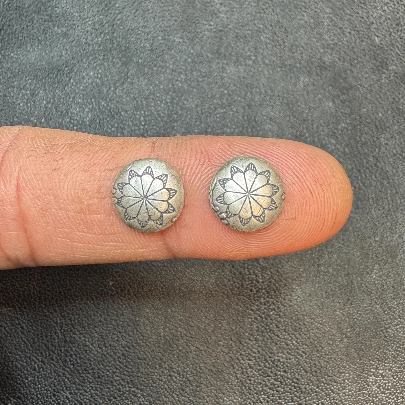 Little Concho Casting 004 (pair). Solderable Adornment