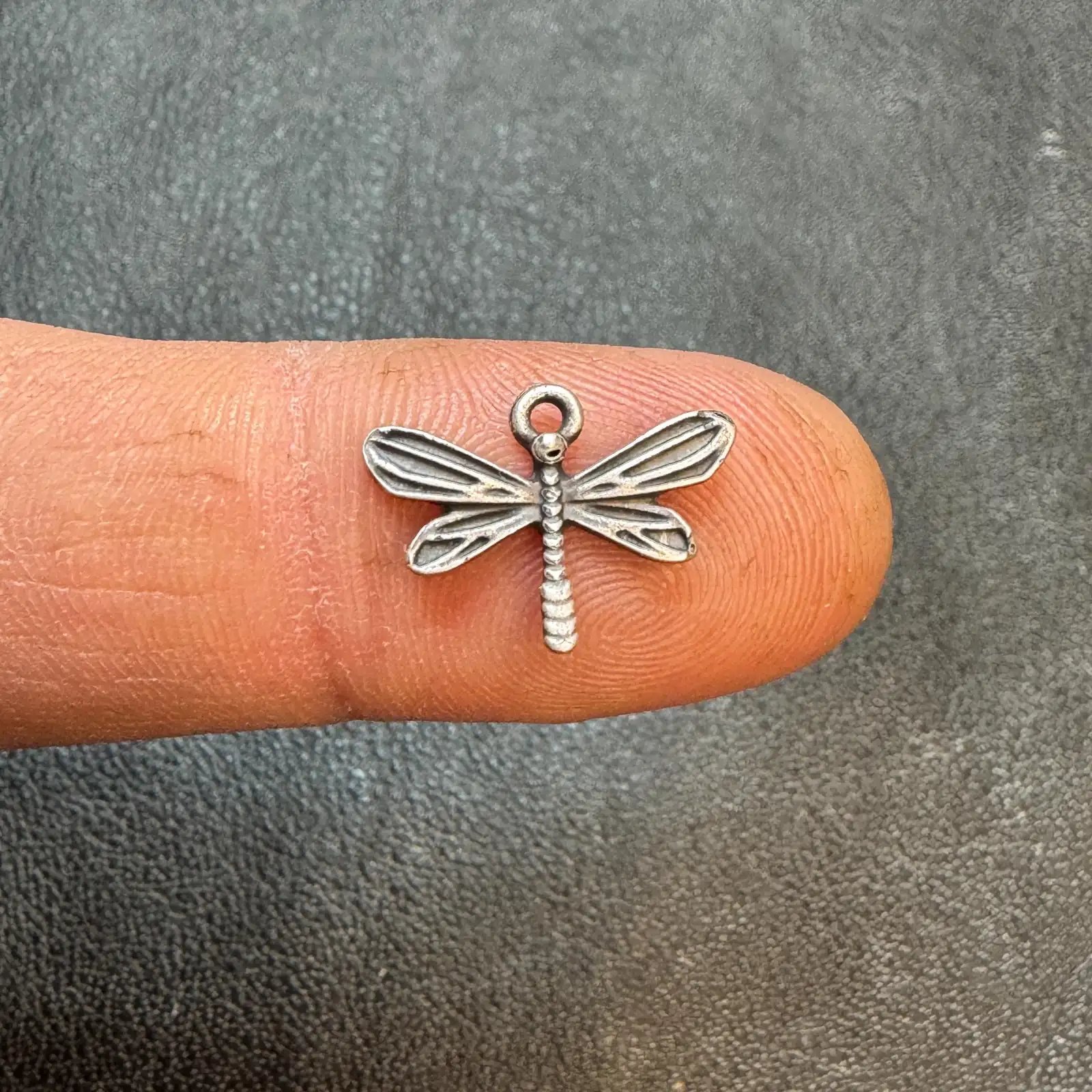 Dragonfly Charm Casting. Sterling Silver