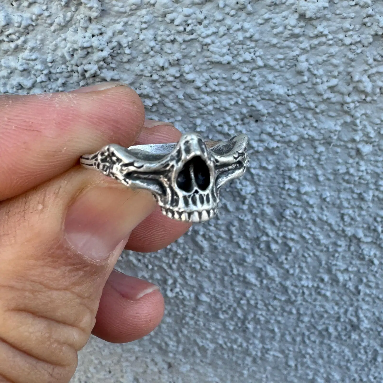 Skull Ring Sterling Silver.